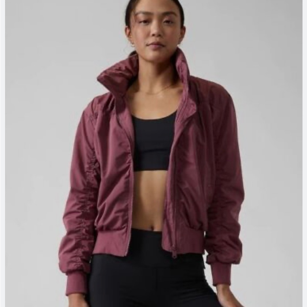 Athleta Point Reyes bomber in dusty pink - Picture 3 of 4